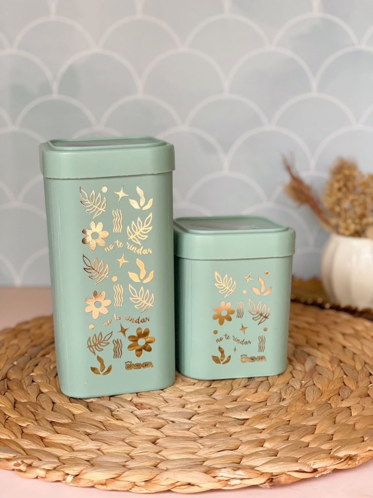 Set de Latas Decorativas Verde