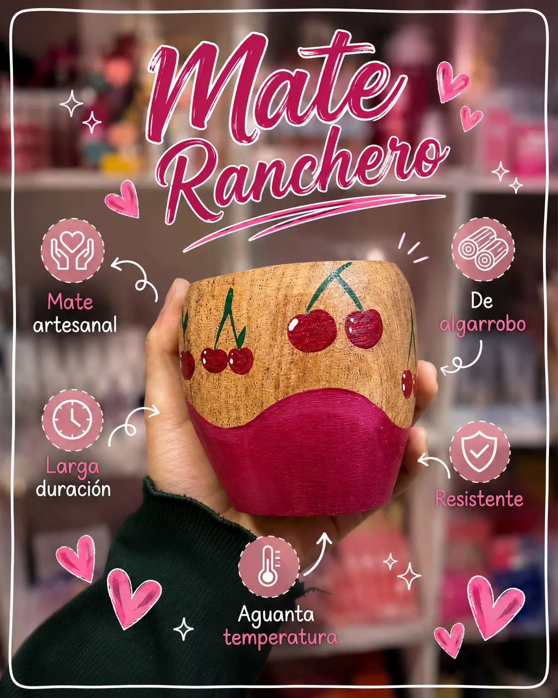 Mate de Ranchero con cerezas