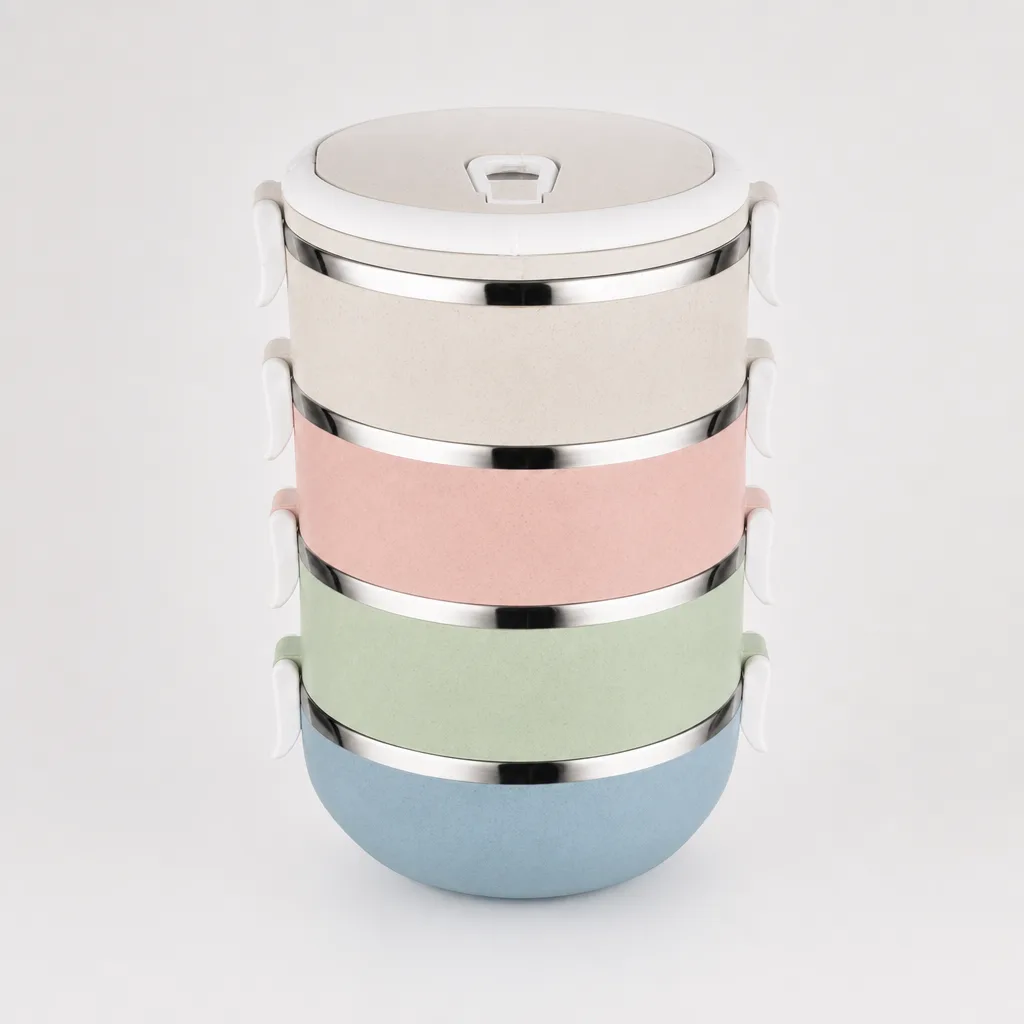 Lunch Box de acero inoxidable con 4 capas y capacidad de 2.8L - foto 1
